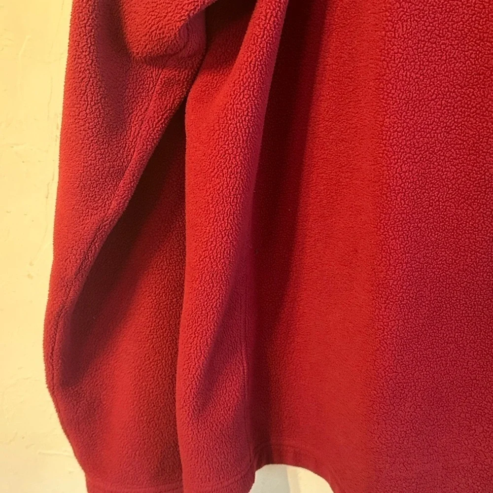 The North Face Classic Cozy Red Fleece 1/2 Zip Pullover Sz L